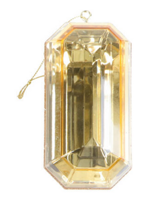 4-5" Gold Jewel Glitter Ornament