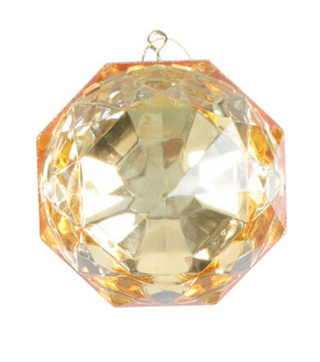 4-5" Gold Jewel Glitter Ornament