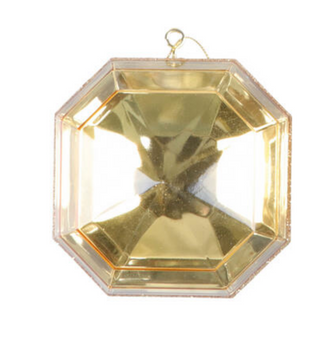 4-5" Gold Jewel Glitter Ornament