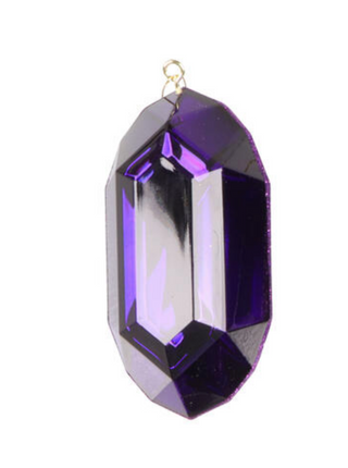 4-5" Purple Jewel Glitter Ornament