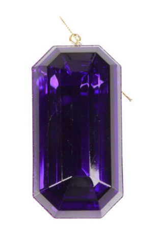 4-5" Purple Jewel Glitter Ornament
