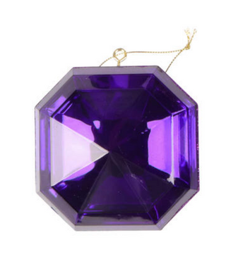 4-5" Purple Jewel Glitter Ornament