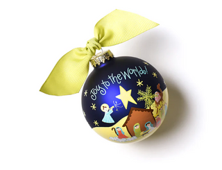 Joy To The World Glass Ornament