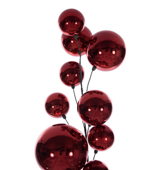 6' Red Ball Branch Garland