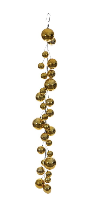 6' Gold Shiny Ball Branch Garland