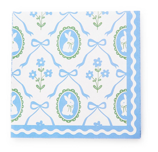 Bunnies and Bows 3-Ply Paper Cocktail Napkin (includes 30 napkins)