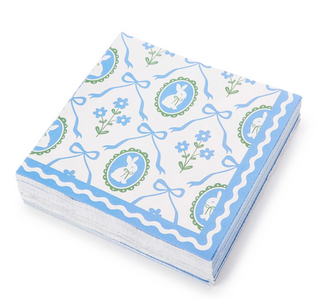 Bunnies and Bows 3-Ply Paper Cocktail Napkin (includes 30 napkins)