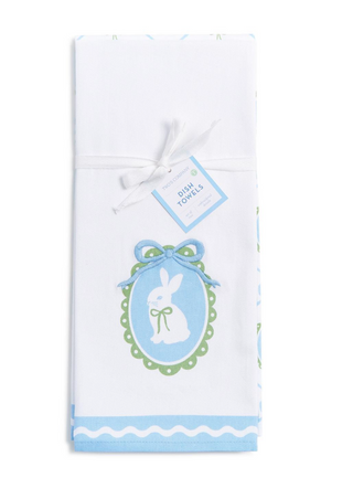 Bunnies and Bows Set of 2 Dish Towels