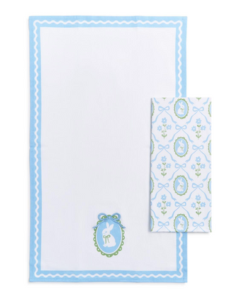 Bunnies and Bows Set of 2 Dish Towels