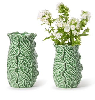 Cruciferous Leaf Textured Vases