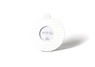 White Medium Stripe Mini 8.5 Round Frame