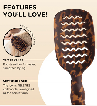 Vented Hair Brush - Tortoise