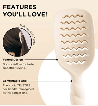 Vented Hair Brush -Tan
