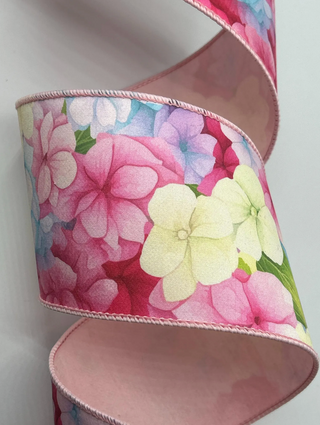 Hydrangeas 4" ribbon