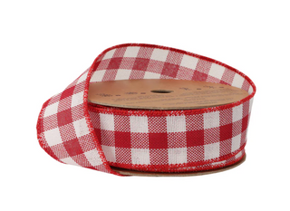 1 1/2" Red and White Checkered