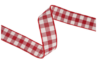 1 1/2" Red and White Checkered