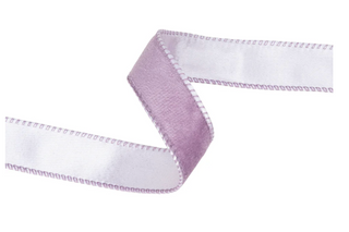 1" Lavender Reversible Classic Velvet Wired Ribbon