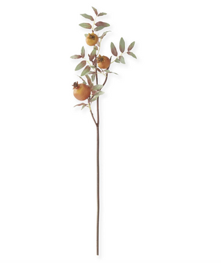 29 Inch Orange Pomegranate Stem