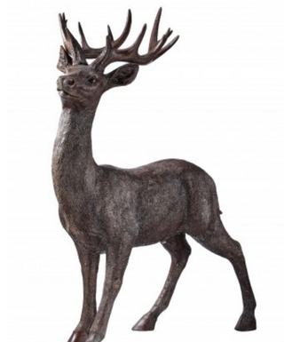 30" Resin Standing Winter Deer