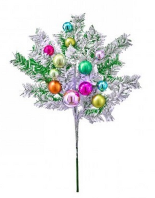 20" Snow Glitter/Ball Retro Pick