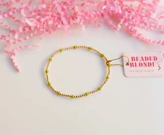 Lime Green Dainty Poppi Bracelet