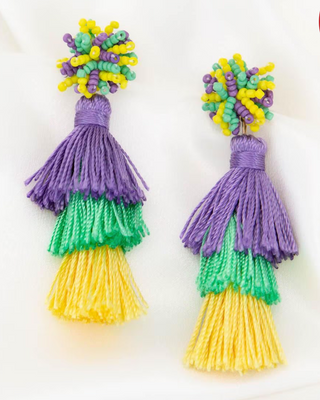 Pom Pom Tassel Earrings