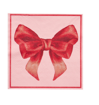 Pink Bows Cocktail Napkins/20pk