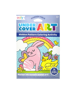 Ooly Undercover Art Hidden Pattern Coloring Activity Art Cards - Garden Pals