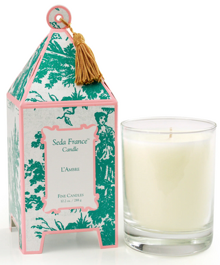 L'Ambre Classic Toile Pagoda Box Candle