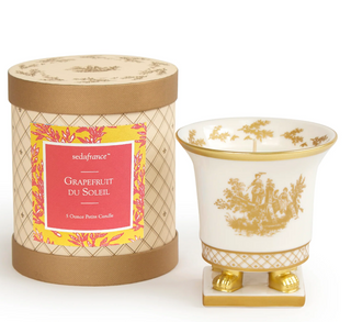 Grapefruit du Soleil Classic Toile Petite Ceramic Candle