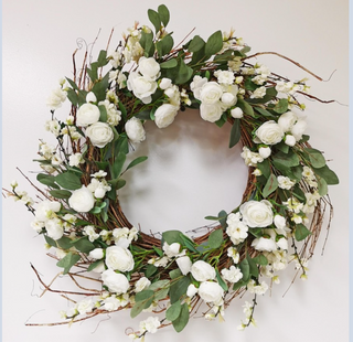 RANUNCULUS WREATH WHITE