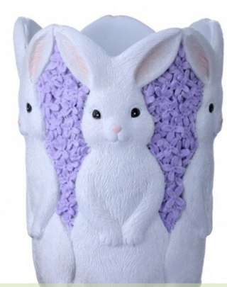 9" RESIN BUNNY POT 6"D