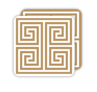 GREEK KEY SQAURE COASTER