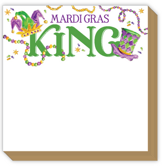 HANDPAINTED MARDI GRAS KING LUXE NOTEPAD
