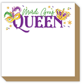 HANDPAINTED MARDI GRAS QUEEN LUXE NOTEPAD