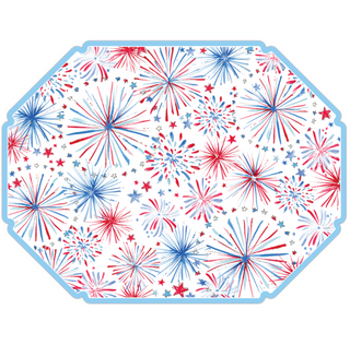 HANDPAINTED PATRIOTIC FIREWORKS POSH DIE-CUT PLACEMAT