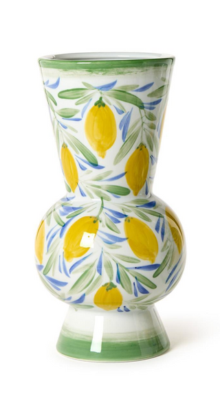 Hand-Painted Lemon Vases