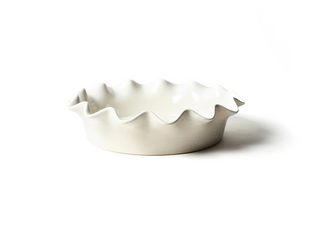 Signature Ruffle Pie Dish White