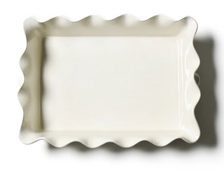 Signature Ruffle 14" Casserole White