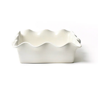 Signature Square Ruffle 9.5" Casserole White