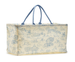 Blue Animal Toile Hamper / Storage Tote