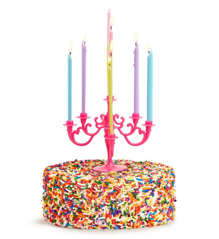 Candelabra Cake Topper with Candles Unit
