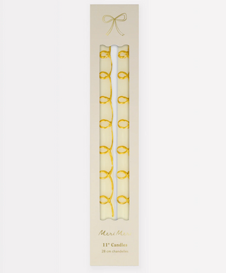 Gold Swirl Taper Candles (x2)