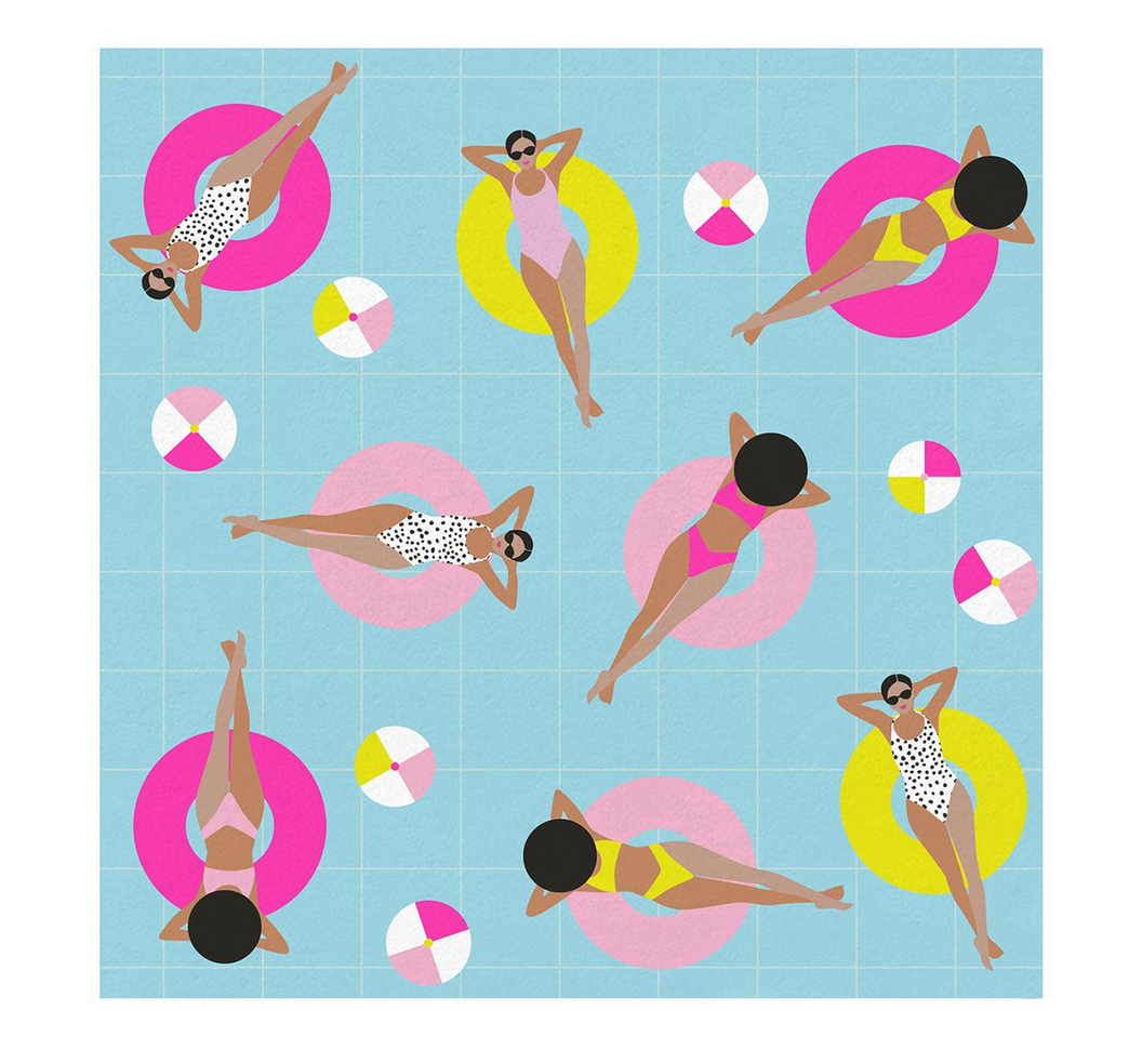 Pool Girls Beverage Napkin