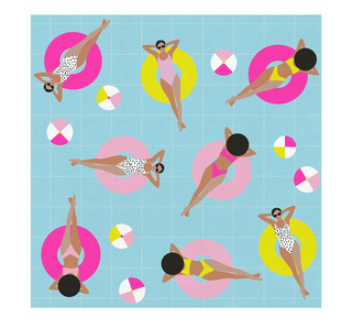 Pool Girls Beverage Napkin