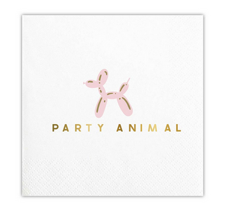Party Animal Foil Beverage Napkin
