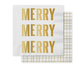 Merry Merry Merry Beverage Napkin