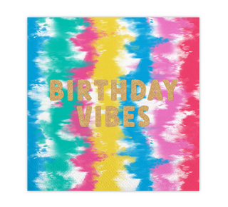 Birthday Vibes Foil Beverage Napkin