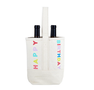 Happy Birthday Double Bottle Wine Tote