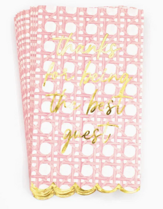 Paper Guest Towels- Pink Cane
